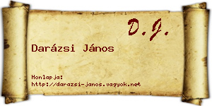 Darázsi János névjegykártya